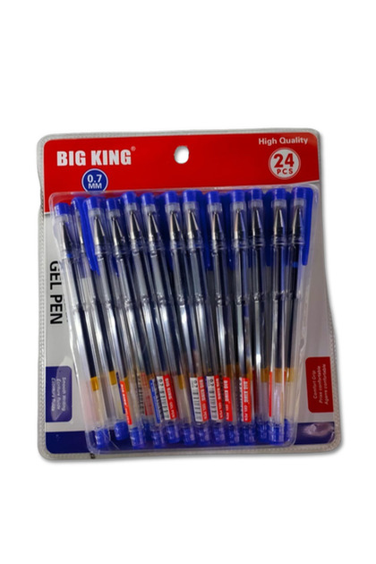Smooth Writing Soft Grip Blue Ink Office Gel Pens Box (24 Pack, K-1000-24)