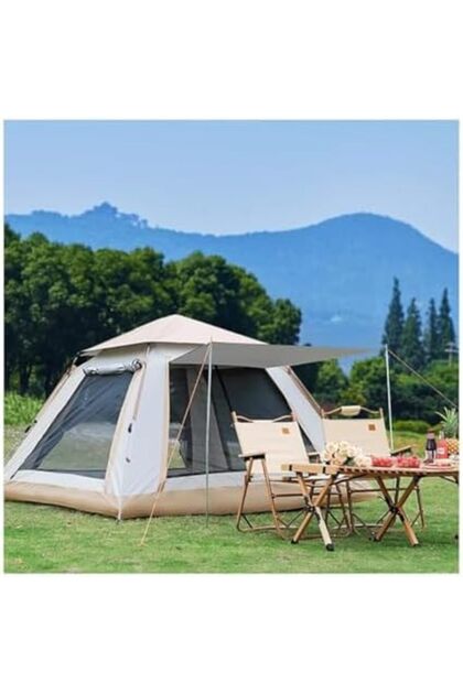 Camping Tent with Instant Setup 6 Person Waterproof Tent with Double-Thick Fabric and Carry Bag