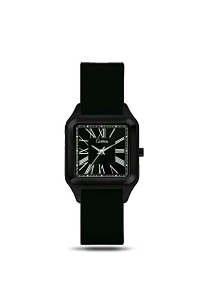 Men's watch, black frame, black strap