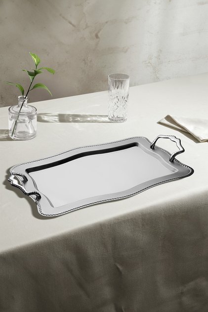 Chain Satin Steel Tea Tray