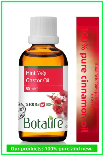 Castor Oil 50ml 100% Pure and Natural (Free of Hekzans)