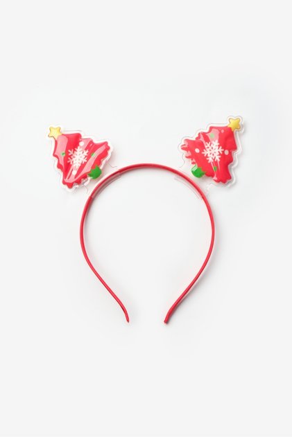 Red Double Christmas Tree Girl's Crown