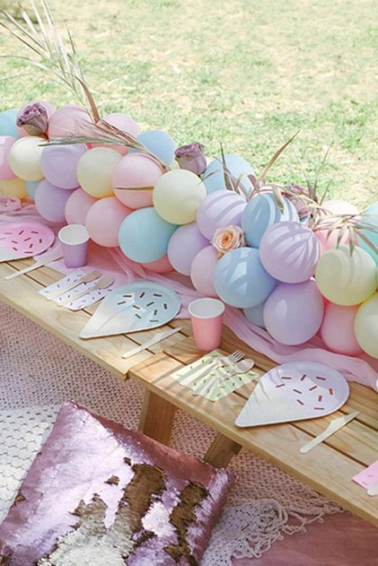 Multicolored Macaron Mini Balloon Set of 100