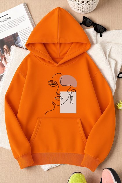 Silhouette Printed Oversize Sweatshirt