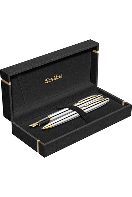 WizDesign 35 DOLMAKALEM + TÜKENMEZKALEM SET GOLD KROM (ÖMÜR BOYU GARANTİLİ-LÜKS KUTULU-İSME ÖZEL)