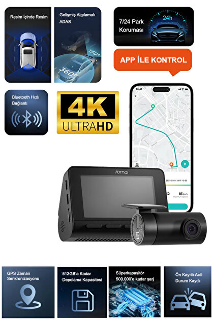 70MAİ 70mai Dash Cam A500s Pro Plus Arka Kamera Rc06 Set - Fiyatı