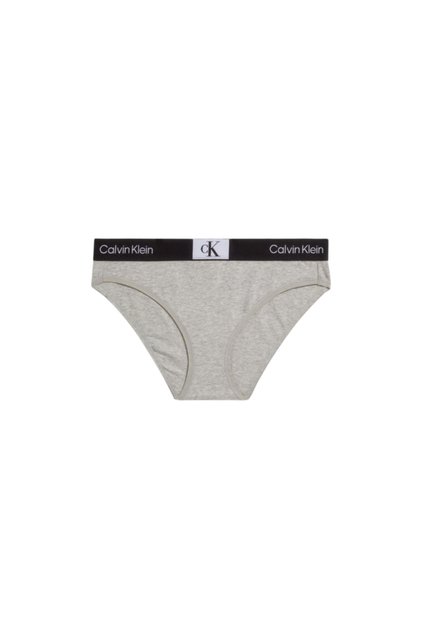 Kadın Calvin Klein İmzalı Elastik Bantlı Gri Külot 000QF7222E P7A