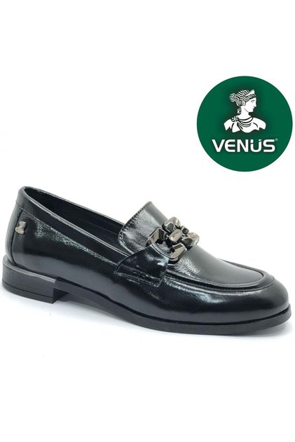 Venüs Lepus Hakiki Deri Comfort Casual Oxford Ortopedik Kadın Ayakkabı SİYAH-RUGAN
