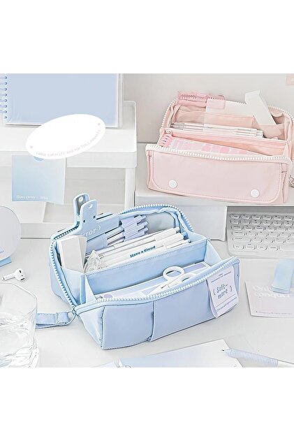 Kavai Penholder Pencil Case Multifunctional Multi-Section Canvas