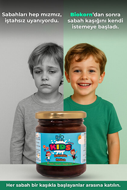 Biokorn Kids Kakaolu Çocuk Macunu – İştah, Bağışıklık Ve Nefes