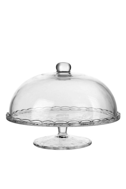 Glass serving dish with lid, 29 cm