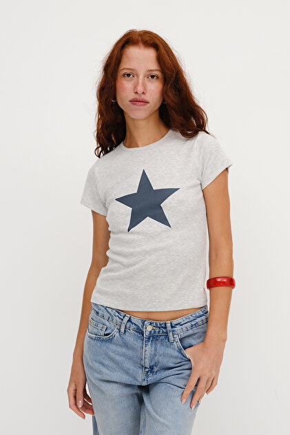 Addax Yıldız Baskılı T-shirt P1828 - Fiyatı, Yorumları