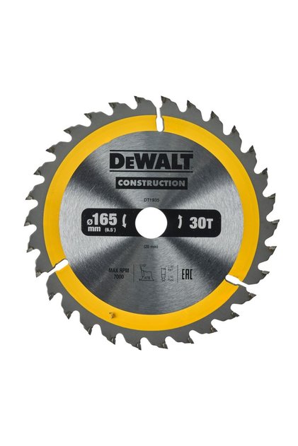 Lamă de ferăstrău circular pentru CONSTRUCȚII, 165x20x2.4mm, 30 dinți