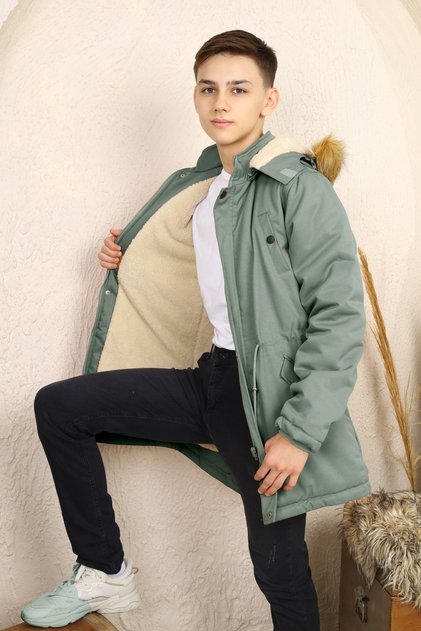 Boys' Winter Coat Waterproof Winter Long Coat