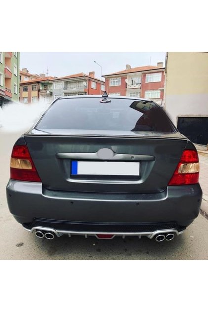 TOYOTA COROLLA 02-06 UYUMLU BODY KİT DİFÜZÖR 4 ÇIKIŞ YUVARLAK GRİ MODEL 1