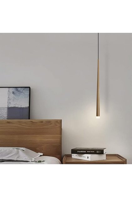 Lampa Suspendata Gold Cu LED 5W 4000K COD 20245 D 45 x H 100 cm