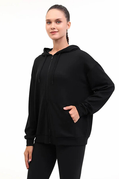 Lumberjack Wb Carla-H Gınsen 5Pr Siyah Kadın Spor Sweatshirt