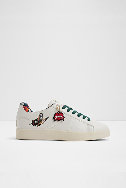 Aldo WHATISADAM03 - Erkek Beyaz Kelebek Desenli Sneaker - Fiyatı
