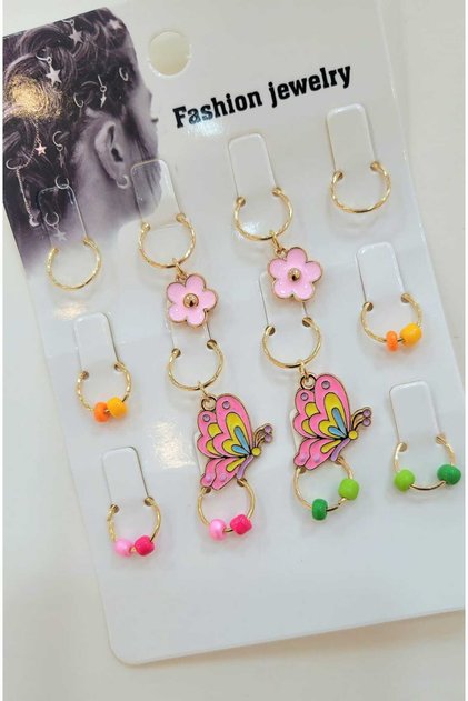12 Pieces Hair Earrings Hair Rings