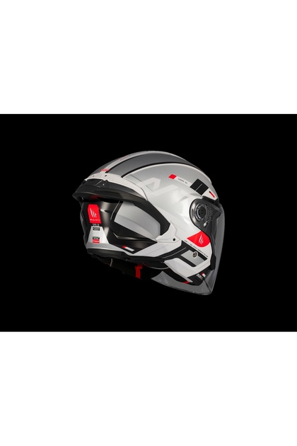 MT Helmets KASK MT COSMO SV Silence A2 Gloss GÜMÜŞ GÖZLÜKLÜ