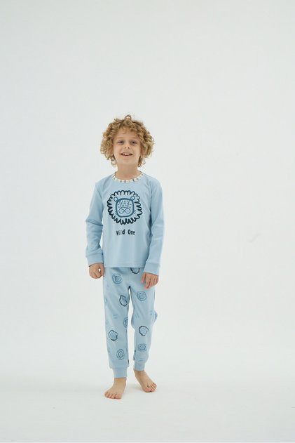 8916 Men's Printed Pajama Set