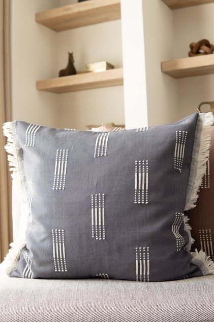 Fellini - Woven Fringed Throw Pillow Cover - 50*50 cm - 1 Piece