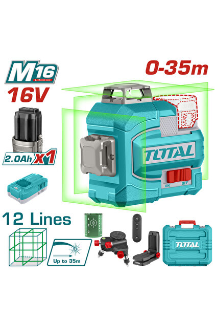 Li-İon Akülü Lazer Hizalama Kumandalı Standlı Tam Takım Yüksek Kalite TLL301201E NMS HIRDAVAT