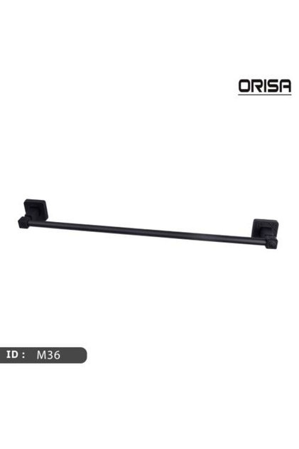 Black Single Towel Rail