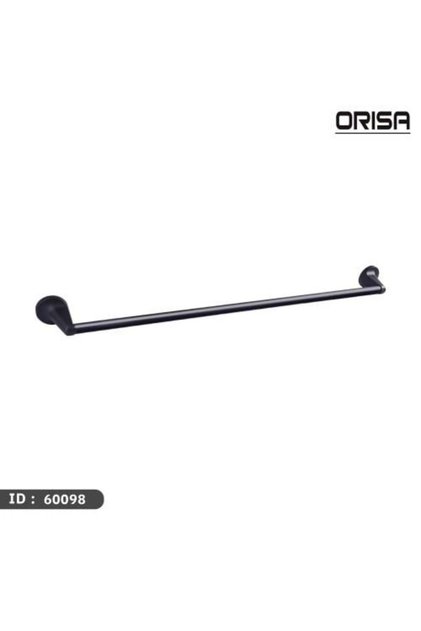 Black Single Towel Rail