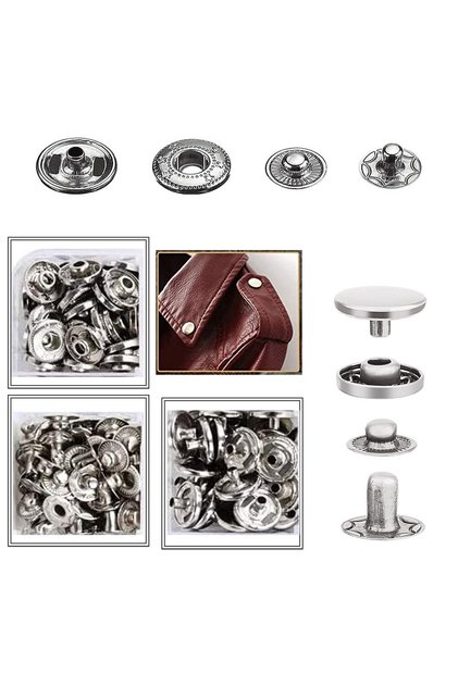 100 Takım 12,5 Mm Kaban, Elbise Çıtçıt
