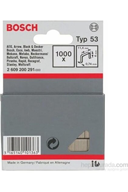Bosch Zımba Teli Tip 53 11.4x0.74x4 mm - 2609200291 - Fiyatı