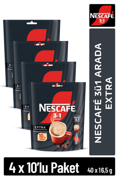 3ü1 Arada Extra Çözünebilir Kahve 16,5g 10'lu Paket 10X4