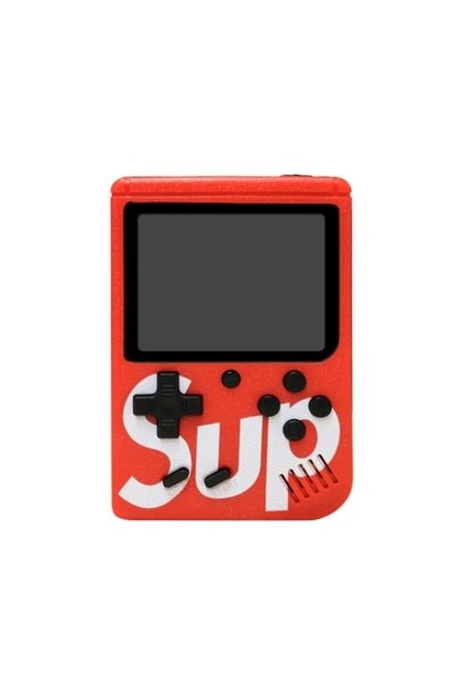 Consolă de jocuri, Micro-USB, Multiplayer, Portabilă, cu 400 de jocuri, retro, roșu