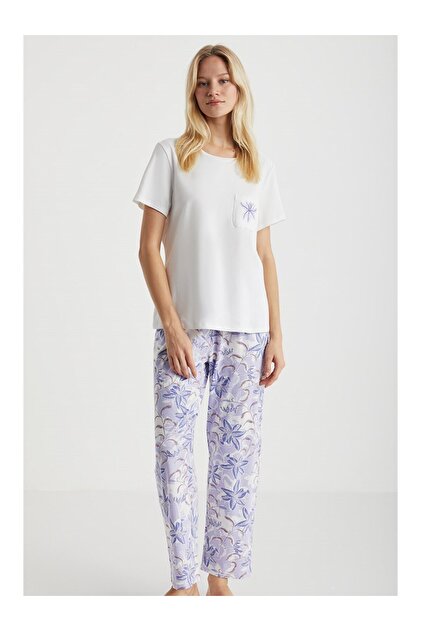 Lilya Embroidered Pajama Set