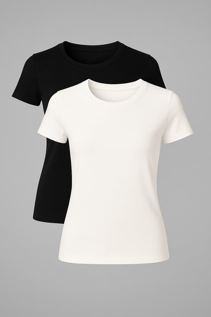 Women's Half Sleeve Cotton Singlet (2 Pcs)