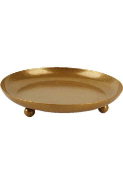 Iron Art Incense Candle Tray Gold 11.2cm