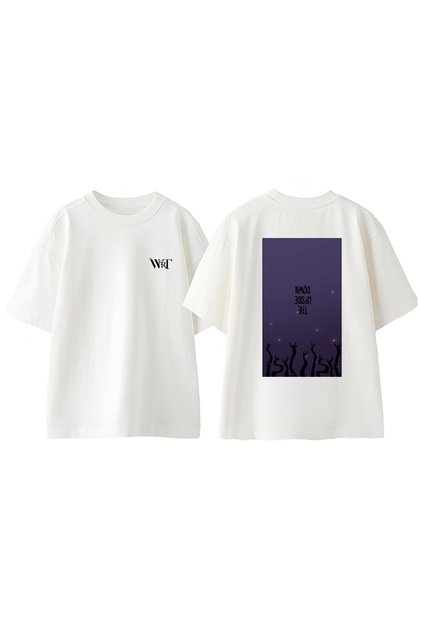 Stranger Things 6 Design Back Printed Cotton White Oversize T-Shirt