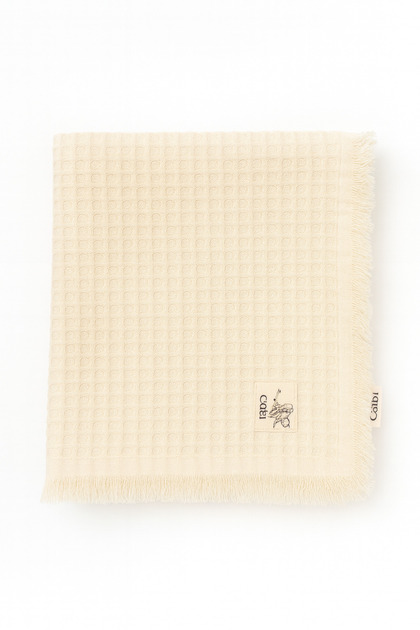 Baby Blanket Soft Cotton Baby Blanket, Waffle Knit, Tassels, 110X110 cm