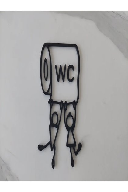 WC Kapı Tabelası – Erkek Kadın Tuvalet Kapı Süsü | Dekoratif WC İşareti