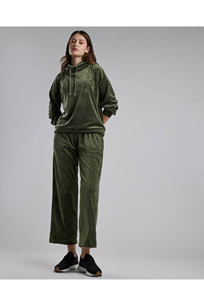 Ribbed Lounge Pants with Drawstring Waist
