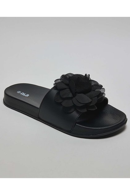 Flower Appliqued Slides