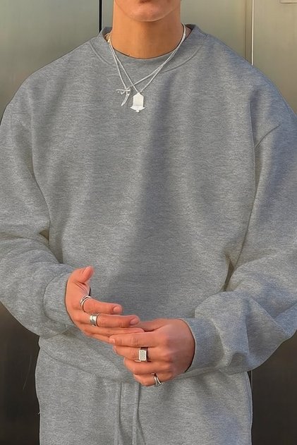 3-Ply Combed Cotton Straight Men's Printed Sweatshirt