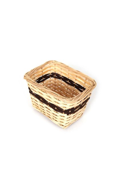 Beige Wicker Basket Medium Size 21X14,5X14,7Cm, Stylish and Convenient Home Decor Product