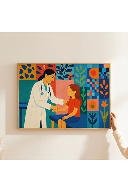 ARTHOUSECOLLECTIVE Medikal Poster - 17 - Doktor ve Çocuk - Sağlık