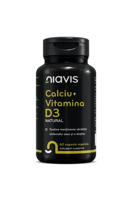 Calciu + Vitamina D3 60 cps
