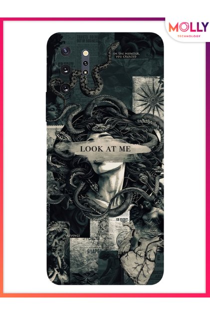 Black Medusa's Gaze Pattern Silicone Case for Samsung Galaxy Note 10 Plus