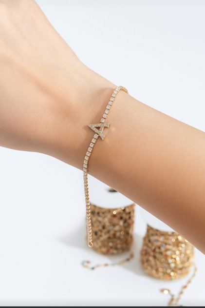 Women's Steel Letter a Waterway Bracelet