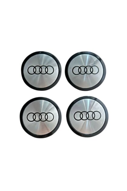 Set 4 capace de jantă Audi argintii, 75 mm exterior, 69 mm interior