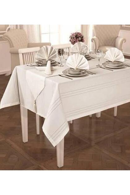 Atak Carmen Tablecloth for 12 People Dining Presentation Set 26 Pieces