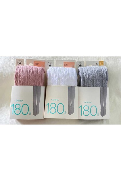 3-Piece Girls' Pantyhose - Thick Wife Cotton Patterned | Ideal for Daily Use and School